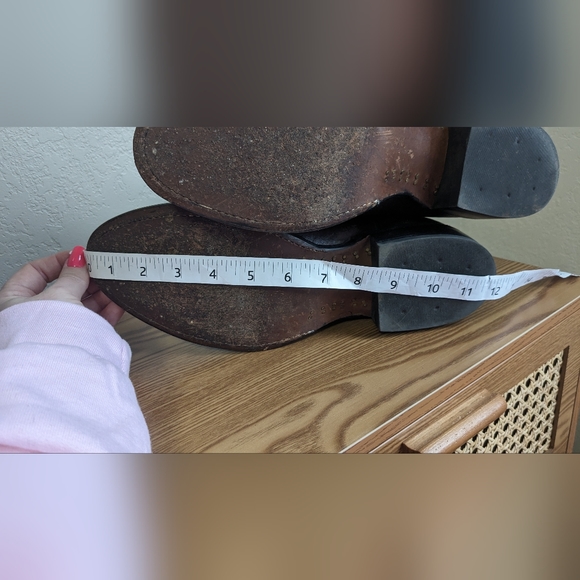 Tony Lama Men's Shrunken Shoulder Brown Leather Cowboy Boots CT2032 Size 8.5 D - Picture 4 of 13